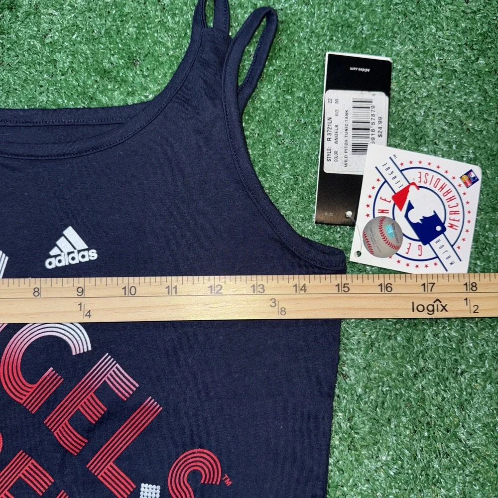 Adidas Los‎ Angeles Angels Youth Girls Wild Pitch Tunic Tank Top Medium10/12 NWT